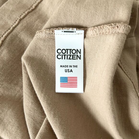 NEW Cotton Citizen Tokyo Short Sleeve Mini Dress in Tan 100% Cotton Size Small - Picture 6 of 7